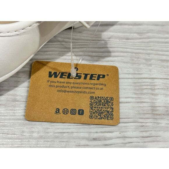 Weestep baby/toddler girls white ballet flats shoes size 6 - Picture 9 of 11